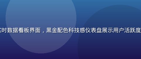 9191平台实时数据看板界面，黑金配色科技感仪表盘展示用户活跃度与系统运行状态